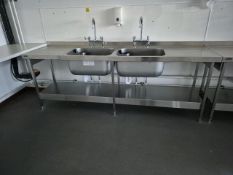 Stainless Steel Twin Sink Unit