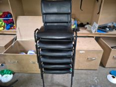 Set Of 6 Black Chairs