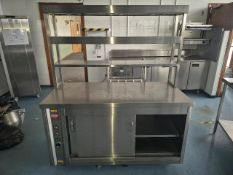 Stainless Steel Hot Cupboard With Three Tier Gantry
