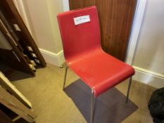 Job Lot of 8 x Desk Chair Patent Leather Red