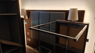 2 x Headboard with Wall-Mounted Leather Cushion Panels, No Reserve