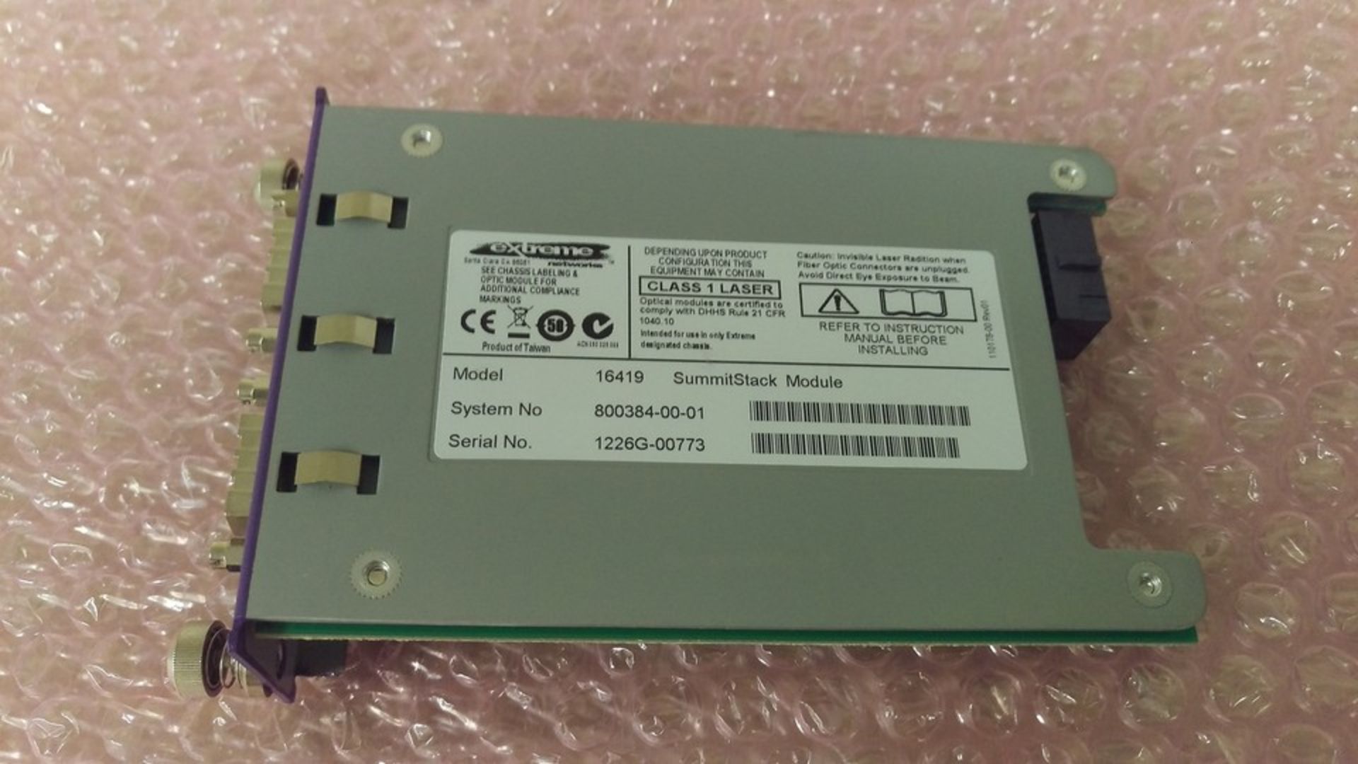 Extreme Networks VM3 X460 20G SummitStack Stacking Module 16419 Refurbished, No Reserve - Image 3 of 3