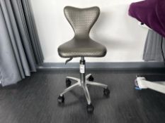 Dark Grey Clover Stool, No Reserve