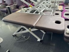 Brown Faux Leather Electric Adjustable Massage Bed