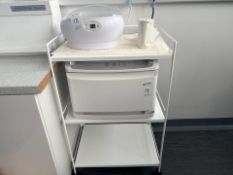 White Metal Wheeled Trolley, No Reserve