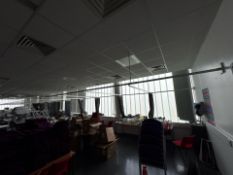 Metal Curtain Rail With Nine Grey Curtains, No Reserve