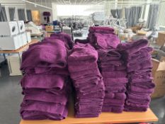 Assortment Of Approximately 200 x Purple Towels, No Reserve