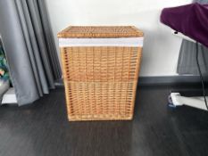 Wicker Laundry Basket, No Reserve