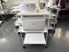 White Metal Wheeled Trolley, No Reserve