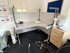 Grey Radial Desks x2, No Reserve