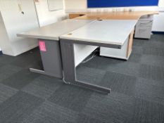 Grey Staight Desks x2, No Reserve