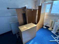 Wooden Raidal Desks x3, No Reserve