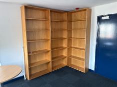 Tall Wooden Bookcase x3, No Reserve