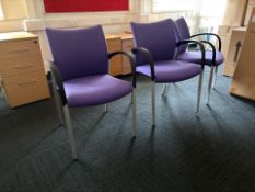 Purple Fabric Chairs x4, No Reserve