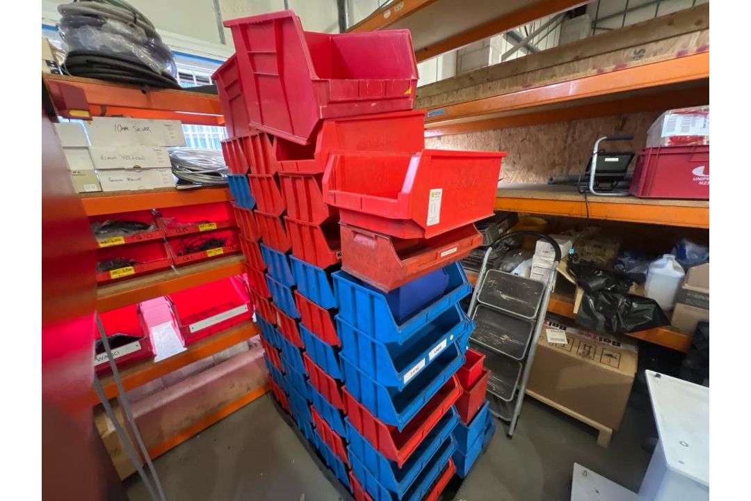 Pallet Of 70 Assorted Plastic Storage Bins - Image 3 of 9