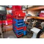 Pallet Of 70 Assorted Plastic Storage Bins