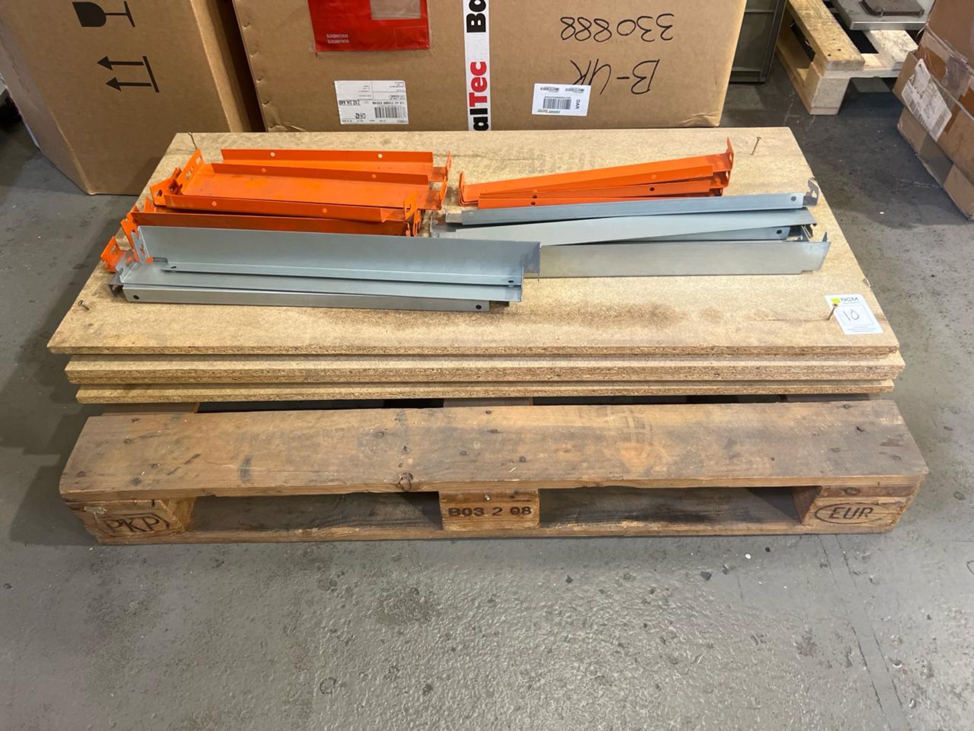Pallet Of Assorted Warehouse Shelving