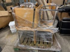 Pallet of 8 x Wooden Chairs