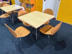 Square Restaurant Table With Four Chairs, No Reserve