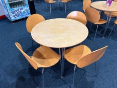 Circular Restaurant Table With Four Chairs, No Reserve