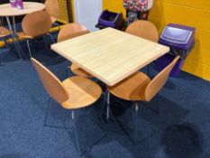 Square Restaurant Table With Four Chairs, No Reserve