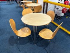 Circular Restaurant Table With Four Chairs, No Reserve
