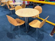 Circular Restaurant Table With Four Chairs, No Reserve