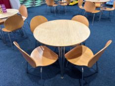 Circular Restaurant Table With Four Chairs, No Reserve