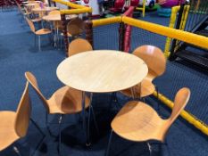 Circular Restaurant Table With Four Chairs, No Reserve