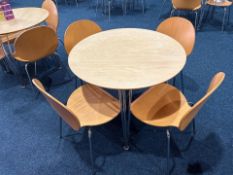 Circular Restaurant Table With Four Chairs, No Reserve