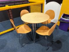 Circular Restaurant Table With Four Chairs, No Reserve