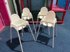 Plastic High Chair x4, No Reserve