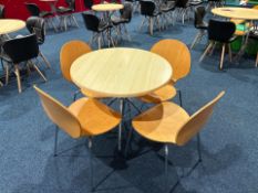 Circular Restaurant Table With Four Chairs, No Reserve