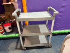 Plastic Wheeled Three Tier Trolley, No Reserve
