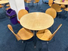 Circular Restaurant Table With Four Chairs, No Reserve