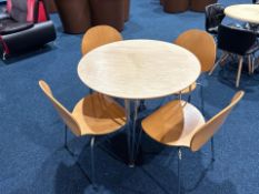 Circular Restaurant Table With Four Chairs, No Reserve