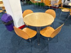 Circular Restaurant Table With Four Chairs, No Reserve