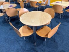 Circular Restaurant Table With Four Chairs, No Reserve