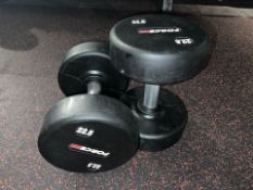 Pair Of 22.5KG Force Dumbbells