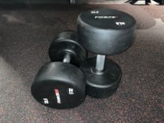 Pair Of 32.5KG Force Dumbbells