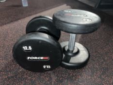 Pair Of 12.5KG Force Dumbbells