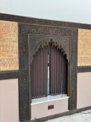 Hand Carved Hardwood Decorative Window Panel Surround, Middle Eastern Design, Arabic