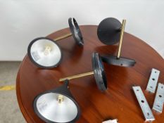 Black Cone Wall Lights x3