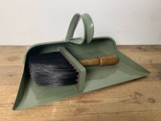 Sage Green Retro Dustpan And Brush