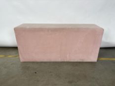 Pink Fabric Bench Seat