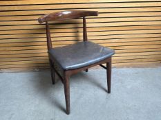 Wooden Dining Chair Grey Seat