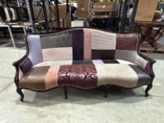 Patchwork Design Wooden Frame Sofa