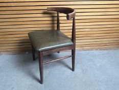 Wooden Dining Chair Brown Seat
