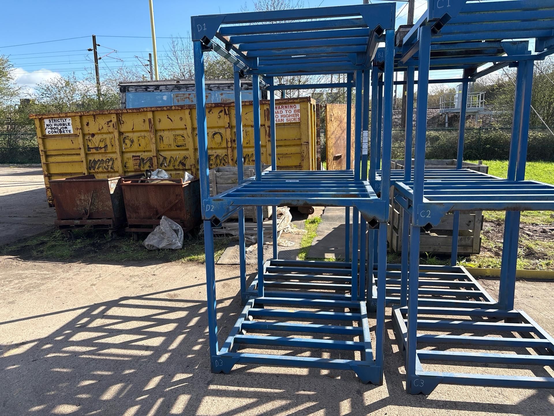 Stackable Metal Racking Frames x4 1000kg UDL each Approximate ...