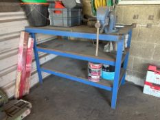 Metal Work Bench With Vice - No Reserve